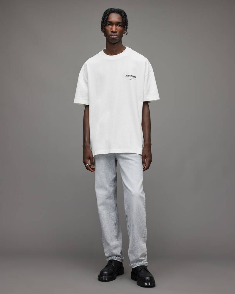 Allsaints Underground Crew Men's T Shirts White | DIGCBQ928